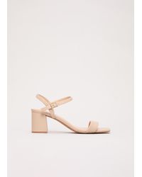 Phase Eight - Leather Block Heel Sandal - Lyst