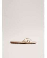 Phase Eight - Leather Flat Slider Sandal - Lyst