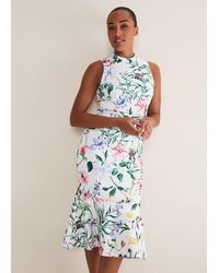 Phase Eight - Tina Floral Fit And Flare Midi Dress - Lyst