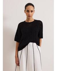 Phase Eight - Jamelia Boxy Stitch Knit Top - Lyst