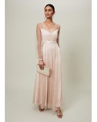 Phase Eight - Ashley Embellished Sheer Maxi Dress - Lyst