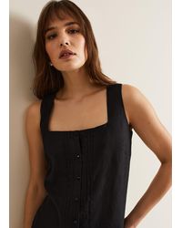 Phase Eight - Ashley Linen Button Shell Top - Lyst