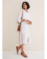 Phase Eight - Cynthia Linen Longline Shirt Dress - Lyst