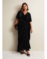 Phase Eight - Petite Holly Velvet Star Wrap Maxi Dress - Lyst