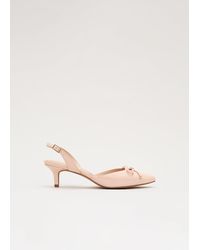Phase Eight - Bow Front Kitten Heel Shoes - Lyst