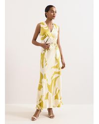 Phase Eight - Petite Paula Floral Satin Maxi Dress - Lyst