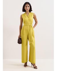 Phase Eight - Taylor Satin Twill Wrap Jumpsuit - Lyst