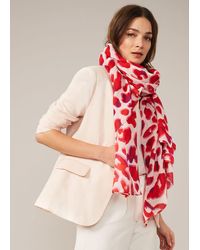 Womens Accessories Scarves and mufflers Phase Eight Synthetic s Franca Ditsy Floral Scarf in Red 