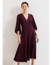 Phase Eight - Vera Plain Midi Dress - Lyst