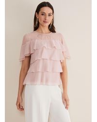 Phase Eight - 's Stacey Ruffle Blouse - Lyst