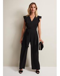 Phase Eight - Kallie Ruffled Wide Leg Jumpsuit - Lyst