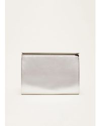 Phase Eight - Leather Slim Clutch Bag - Lyst