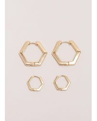 Phase Eight - Hexagon Hoop Earrings Set - Lyst