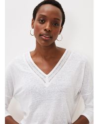 Phase Eight - Kaitlyn V Neck Linen Top - Lyst