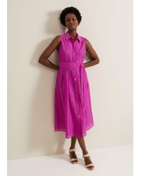 Phase Eight - Carey Sleeveless Check Midi Dress - Lyst