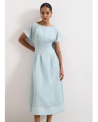 Phase Eight - Laya Textured Midi Dress - Lyst