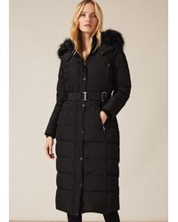 Phase Eight Mabel Long Puffer Coat - Black