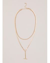 Phase Eight - Snake Chain T-Bar Necklace - Lyst