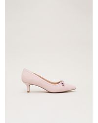 Phase Eight - Bow Kitten Heel Court Shoe - Lyst