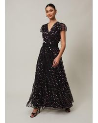 Phase Eight - 's Loren Sequin Spot Tulle Maxi Dress - Lyst
