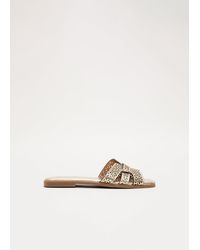 Phase Eight - Leather Cut Out Flat Sandals - Lyst