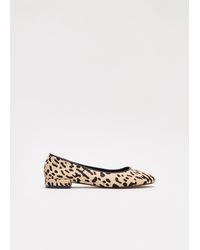 Phase Eight - Leather Animal Flat Pumps - Lyst