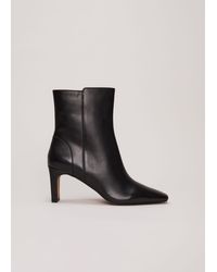 Phase Eight - 's Black Leather Ankle Boots - Lyst