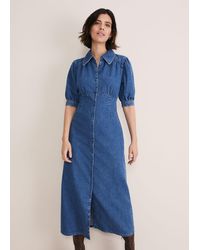 Phase Eight - Cosette Denim Midaxi Dress - Lyst