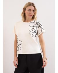 Phase Eight - Malani Embroidered Short Sleeve T-Shirt - Lyst