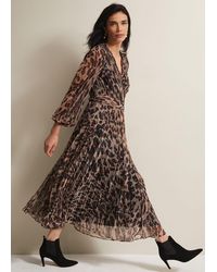 Phase Eight - Jovie Leopard Print Plisse Maxi Dress - Lyst