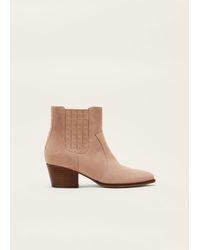 Phase Eight - 's Cowboy Suede Ankle Boots - Lyst