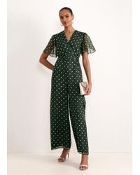 Phase Eight - Kelly Spot Angel Sleeve Jumpsuit - Lyst