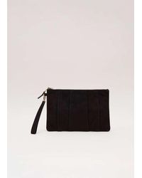 Phase Eight - 's Suede Pleated Clutch Bag - Lyst