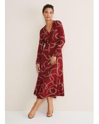 Phase Eight - Cheska Chain Print Ruched Midi Dress - Lyst