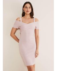 Phase Eight - Zella Knitted Bandage Dress - Lyst