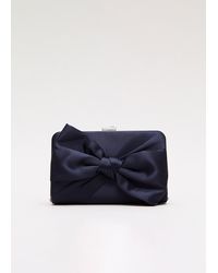 Phase Eight - Satin Knot Front Box Clutch Bag - Lyst