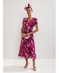 Phase Eight - Azalea Floral Shimmer Dress - Lyst