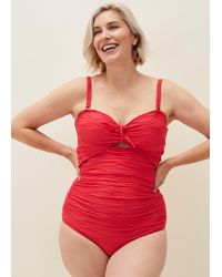 Phase Eight - Claudi Textured Tie Front Swimsuit - Lyst