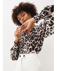 Phase Eight - Chelsie Leopard Print Blouse - Lyst