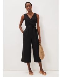 Phase Eight - Alenna Linen Wrap Jumpsuit - Lyst