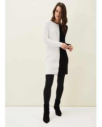 Phase Eight - Sherrie Ribbed Colourblock Knit Tunic Dress - Lyst