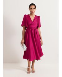 Phase Eight - Abbie Petite Textured Plain Dress - Lyst