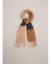 Phase Eight - Oversized Stripe Brushed Scarf - Lyst