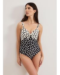 Phase Eight - Polka Dot Print Swimsuit - Lyst