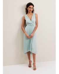 Phase Eight - Cressida Pleat Midi Dress - Lyst