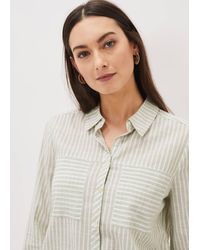 Phase Eight - 's Oliva Ruched Side Stripe Shirt - Lyst