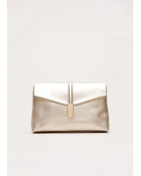 Phase Eight - Leather Clutch Bag - Lyst