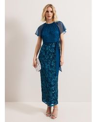 Phase Eight - Talia Sequin Overlay Maxi Dress - Lyst