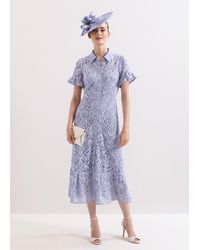 Phase Eight - Carmine Lace Midi Dress - Lyst