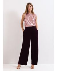 Phase Eight - Petite Valentina Velvet Trouser - Lyst